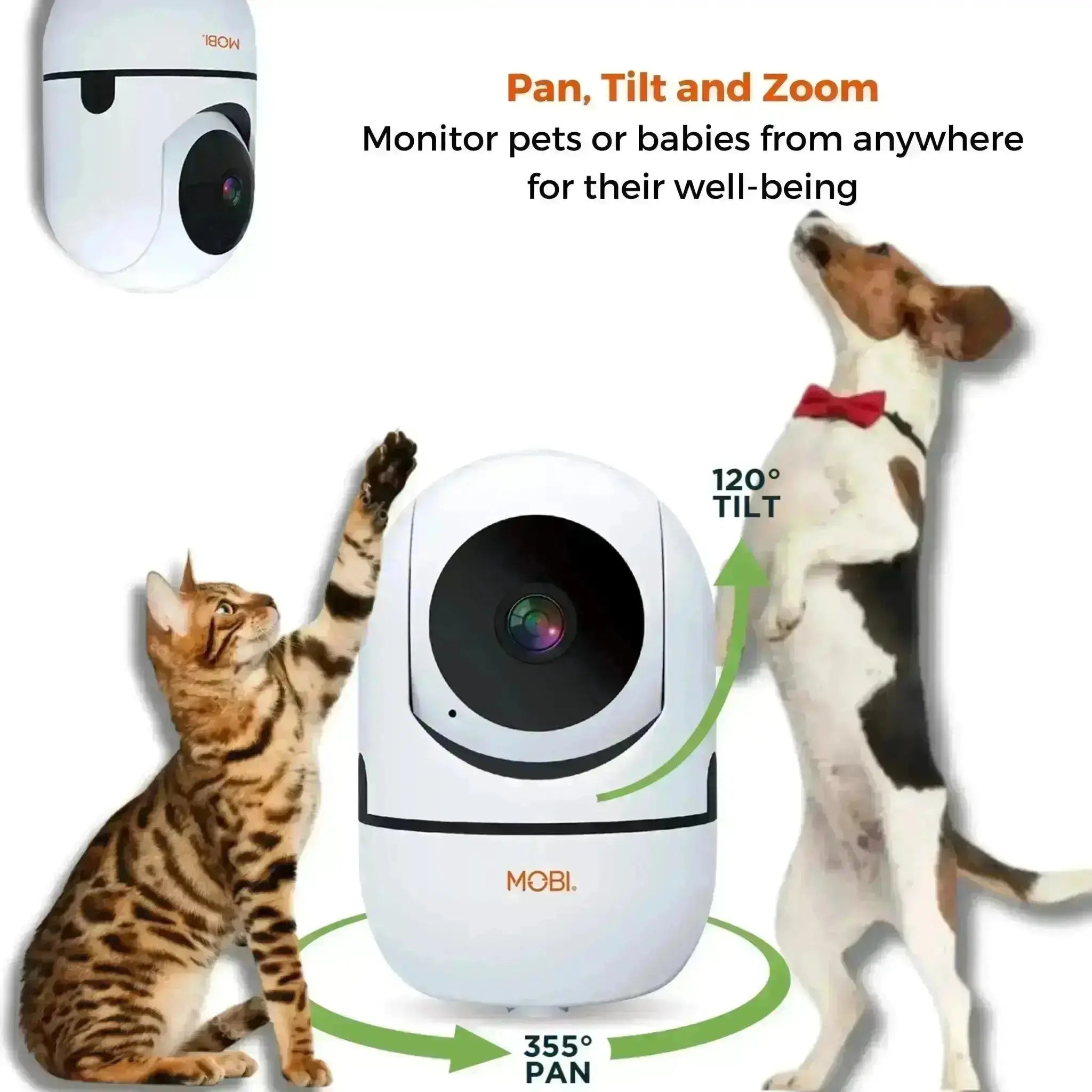 MobiCam HDX Smart Pet Pan & Tilt Camera - MOBI USA