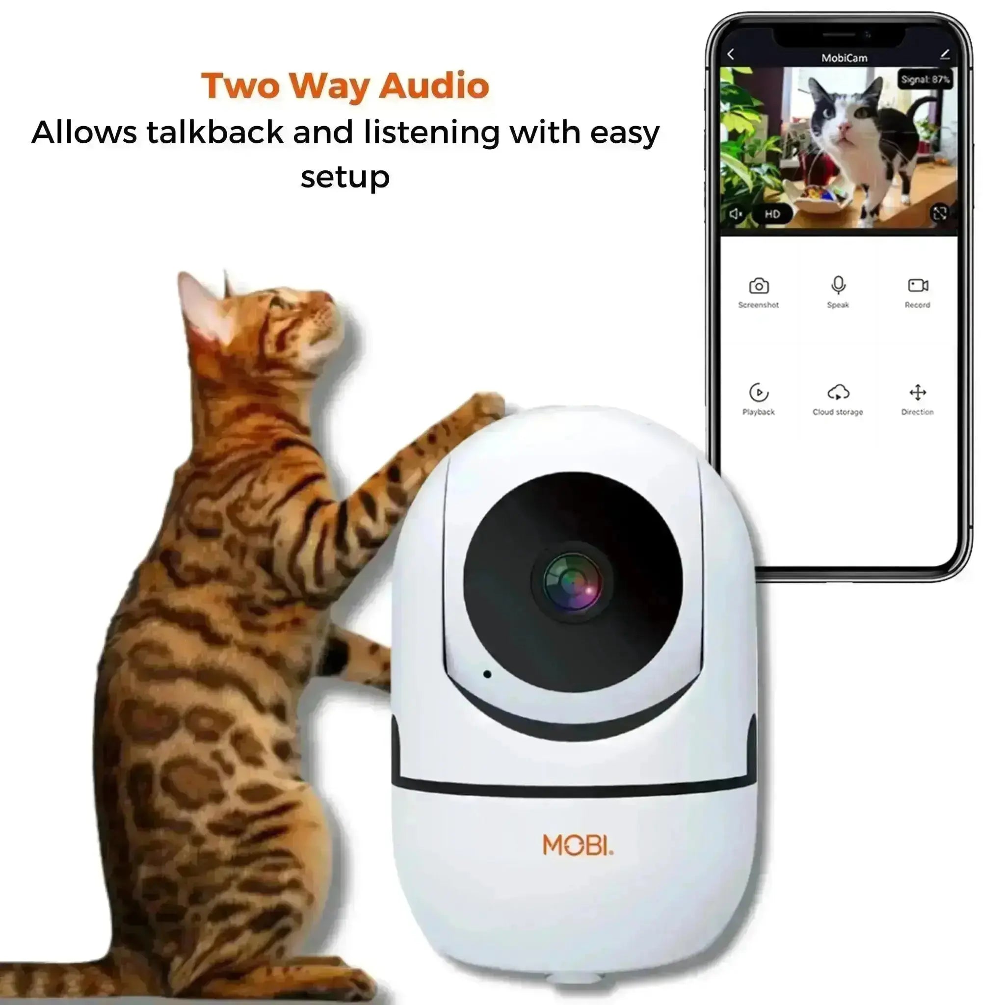 MobiCam HDX Smart Pet Pan & Tilt Camera - MOBI USA