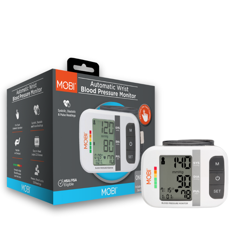Wrist Blood Pressure Monitor Bp Monitor Large LCD Display Blood Pressure Machine Adjustable Wrist Cuff 5.4-7.7-Inch Automatic 120x2 Sets Memory
