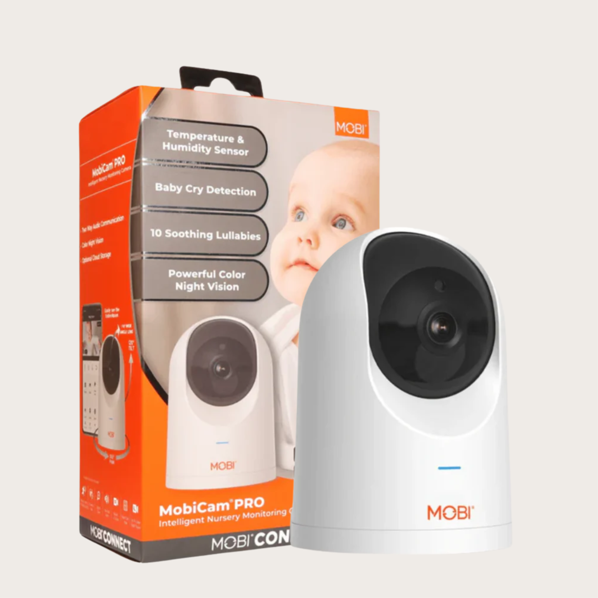 MobiCam PRO Baby Smart Monitor with HD, Pan & Tilt