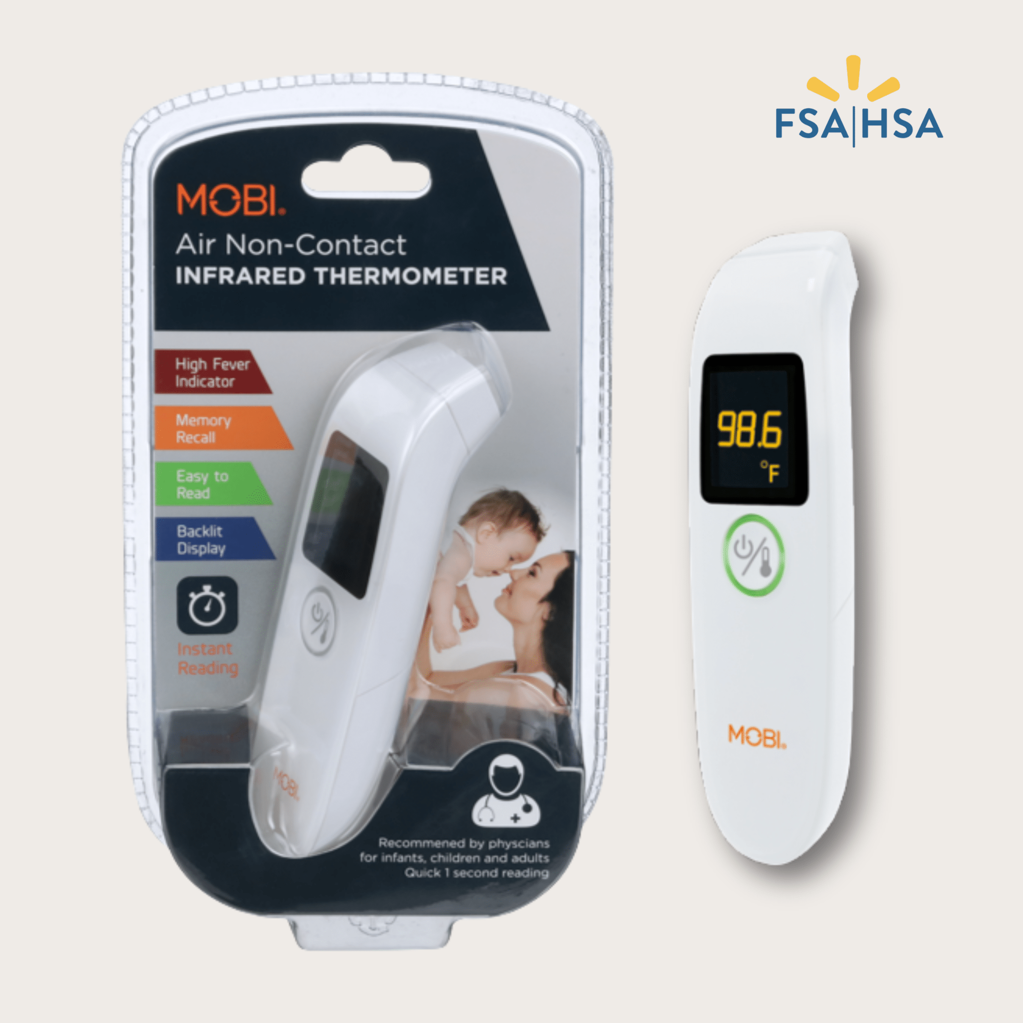 Air Non - Contact Digital Forehead Thermometer - MOBI USA