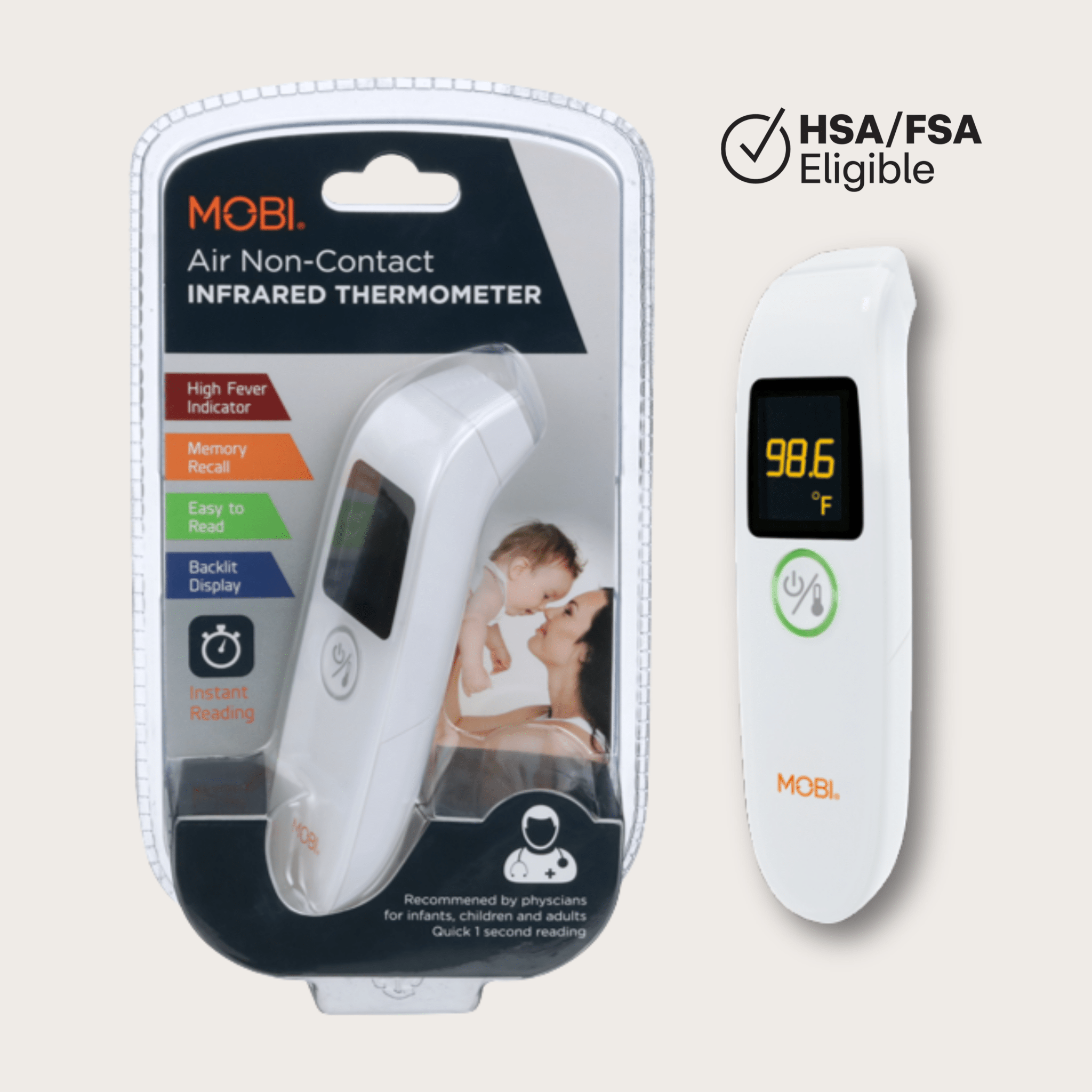 Air Non - Contact Digital Forehead Thermometer - MOBI USA