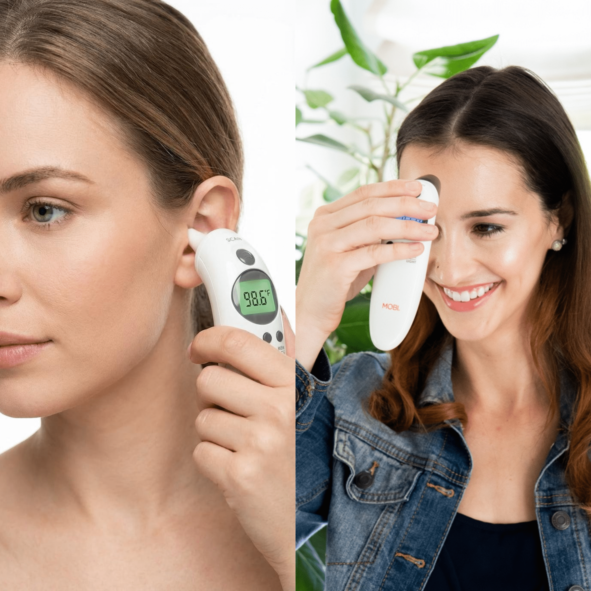 DualScan Health Check Ear & Forehead Thermometer with Medication Reminder Alarm - MOBI USA