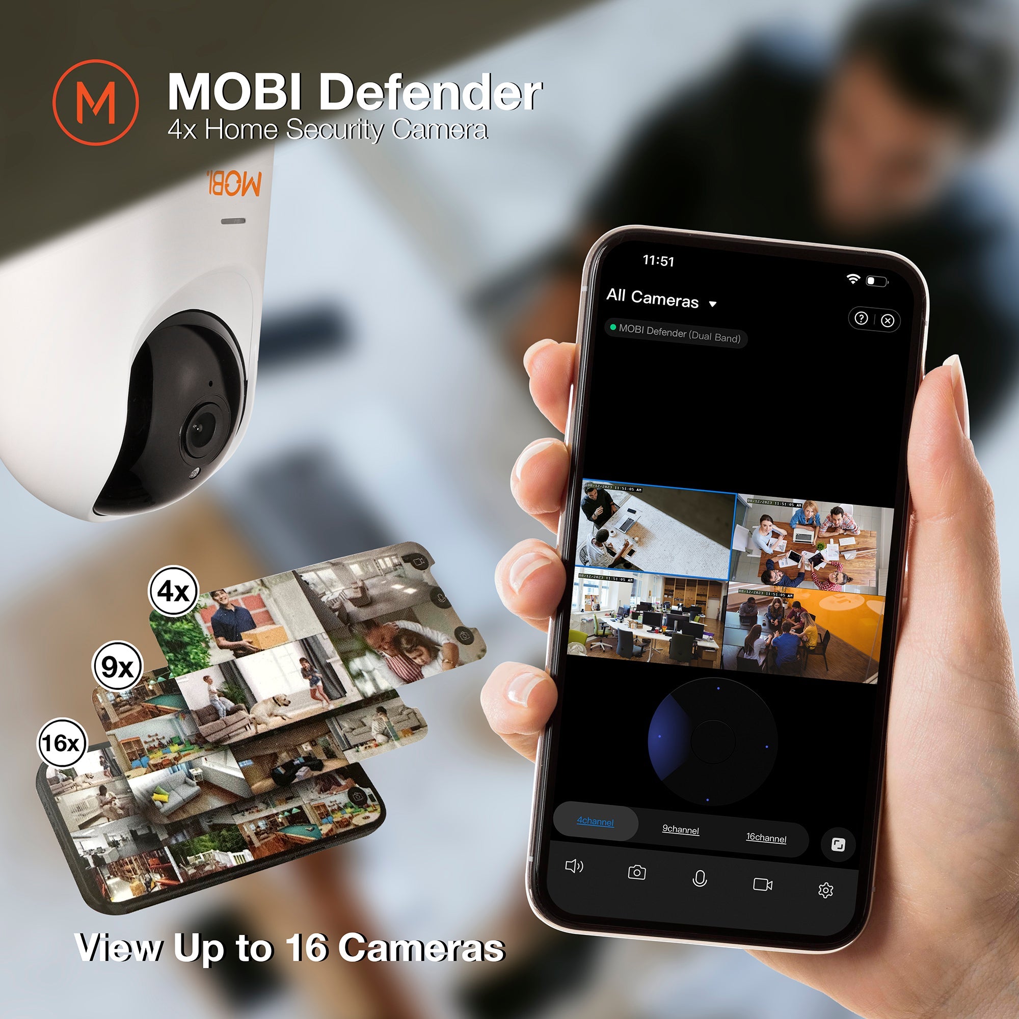 MOBI Defender - 4 Pack Smart Home Security Cameras - MOBI USA