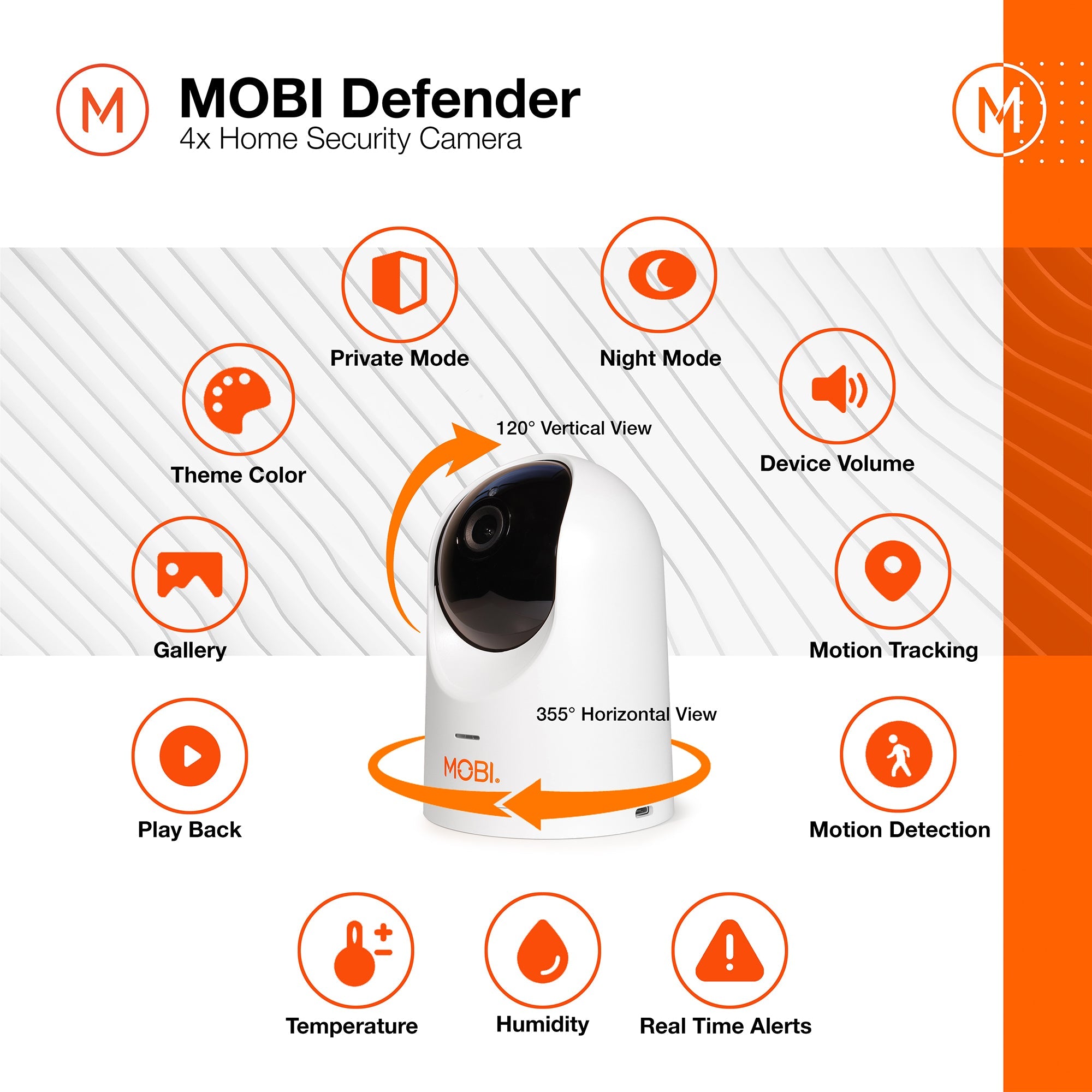 MOBI Defender - 4 Pack Smart Home Security Cameras - MOBI USA