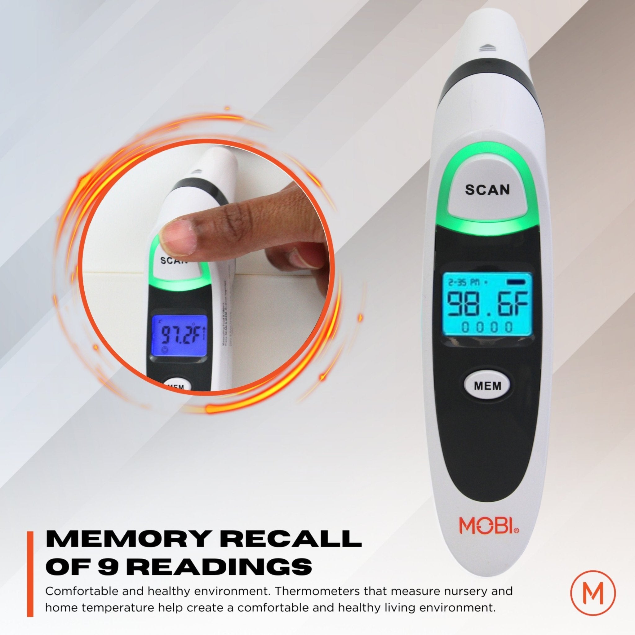 Mobi DualScan Prime Digital Forehead & Ear Thermometer - MOBI USA