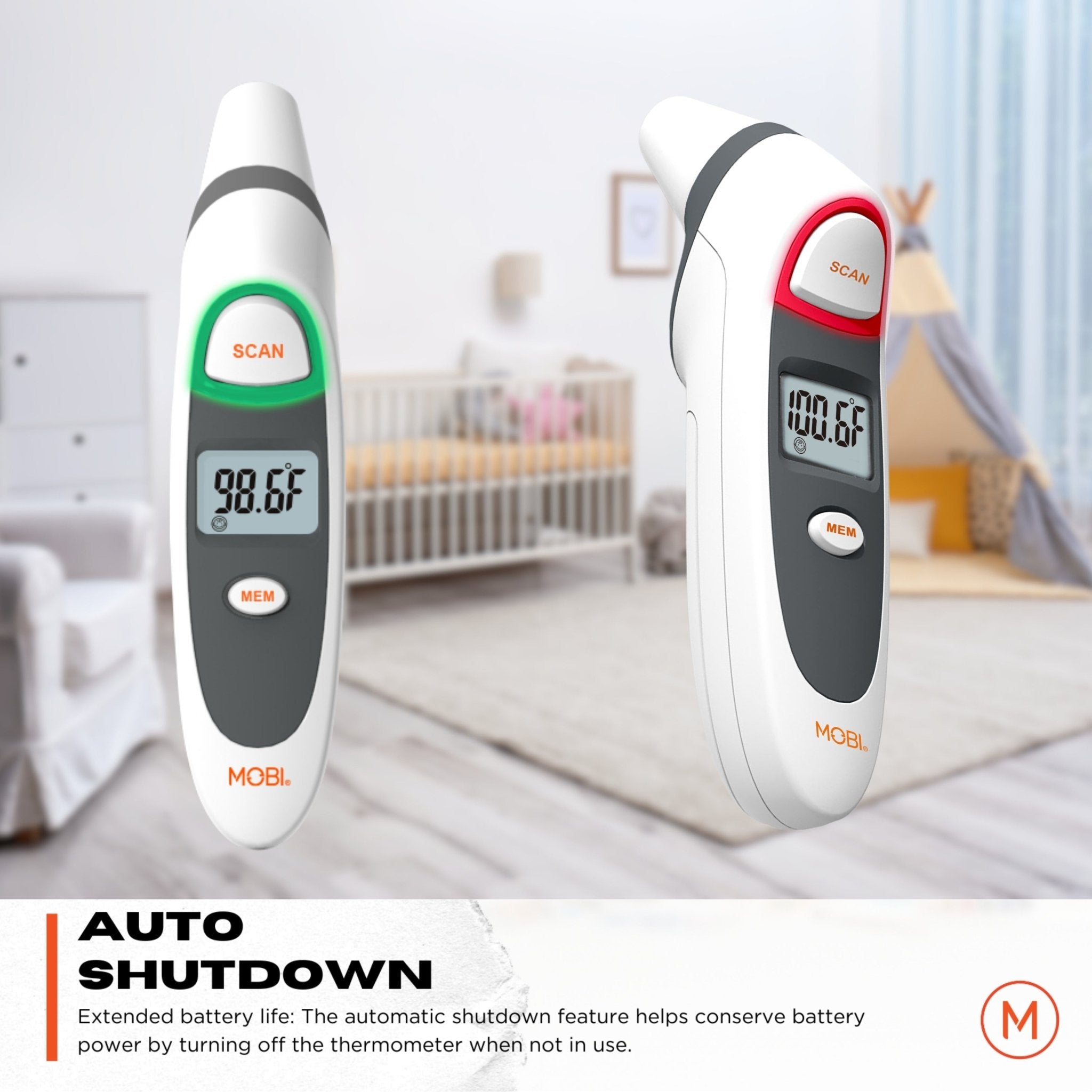 Mobi DualScan Prime Digital Forehead & Ear Thermometer - MOBI USA