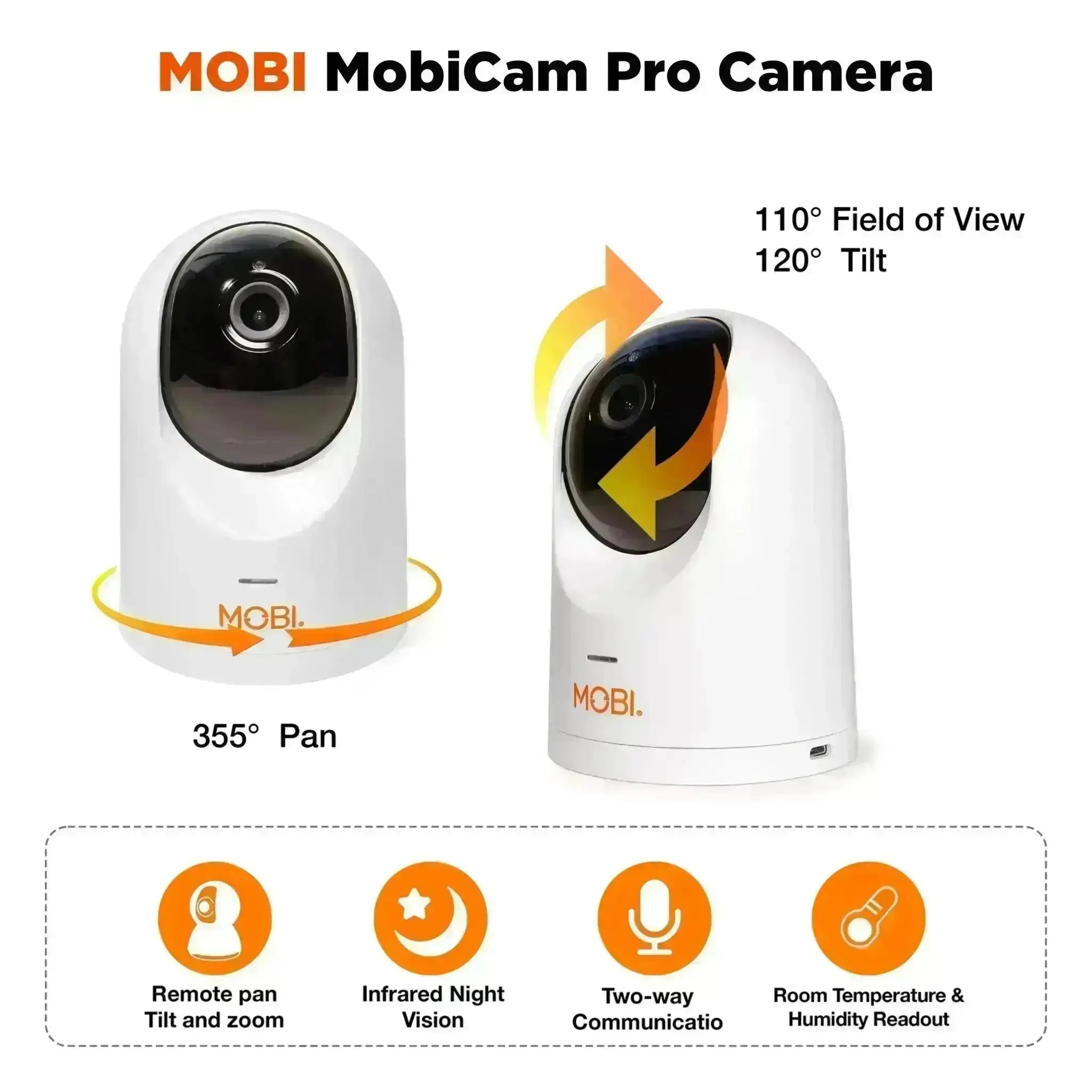 MOBI Smart HomeGuard Security Bundle: 1x Camera, 2 x Door/Window Sensor, and 1 x LED Bulb - Expandable by Adding Additional Monitoring Devices - MOBI USA