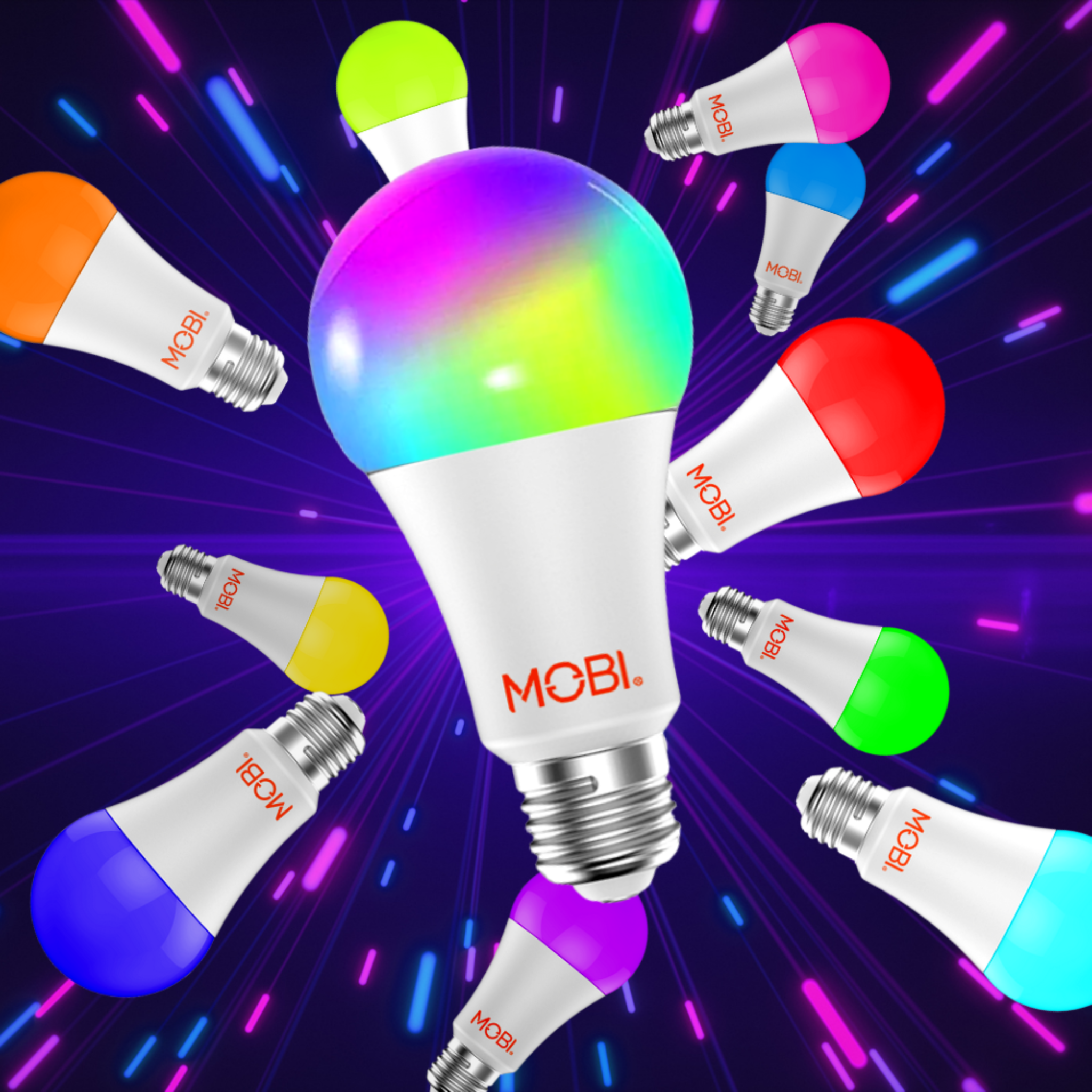 MOBI Smart Wi - Fi LED Color Light Bulb - MOBI USA