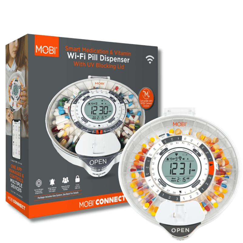 Smart Pill/Medication Dispenser With 28 Day Capacity - MOBI USA