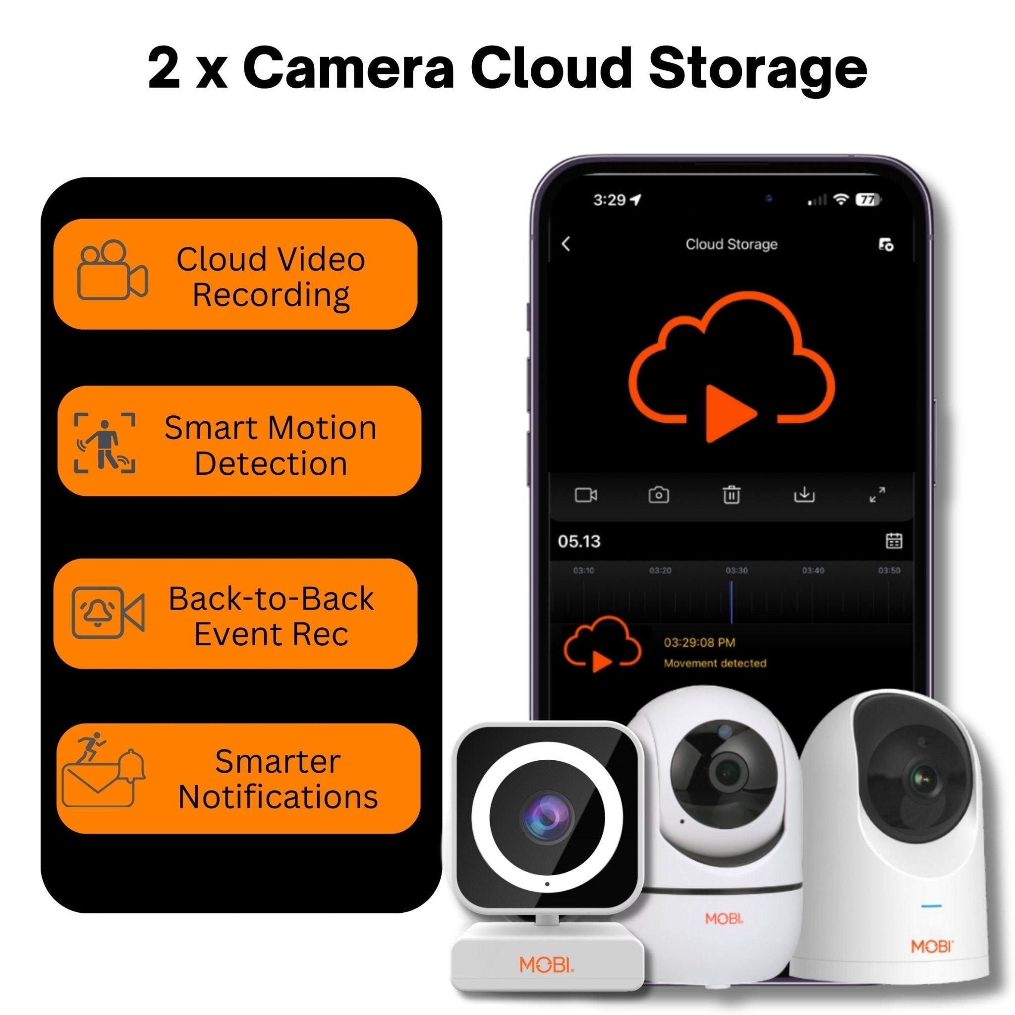 2 x Camera Cloud Storage - MOBI USA