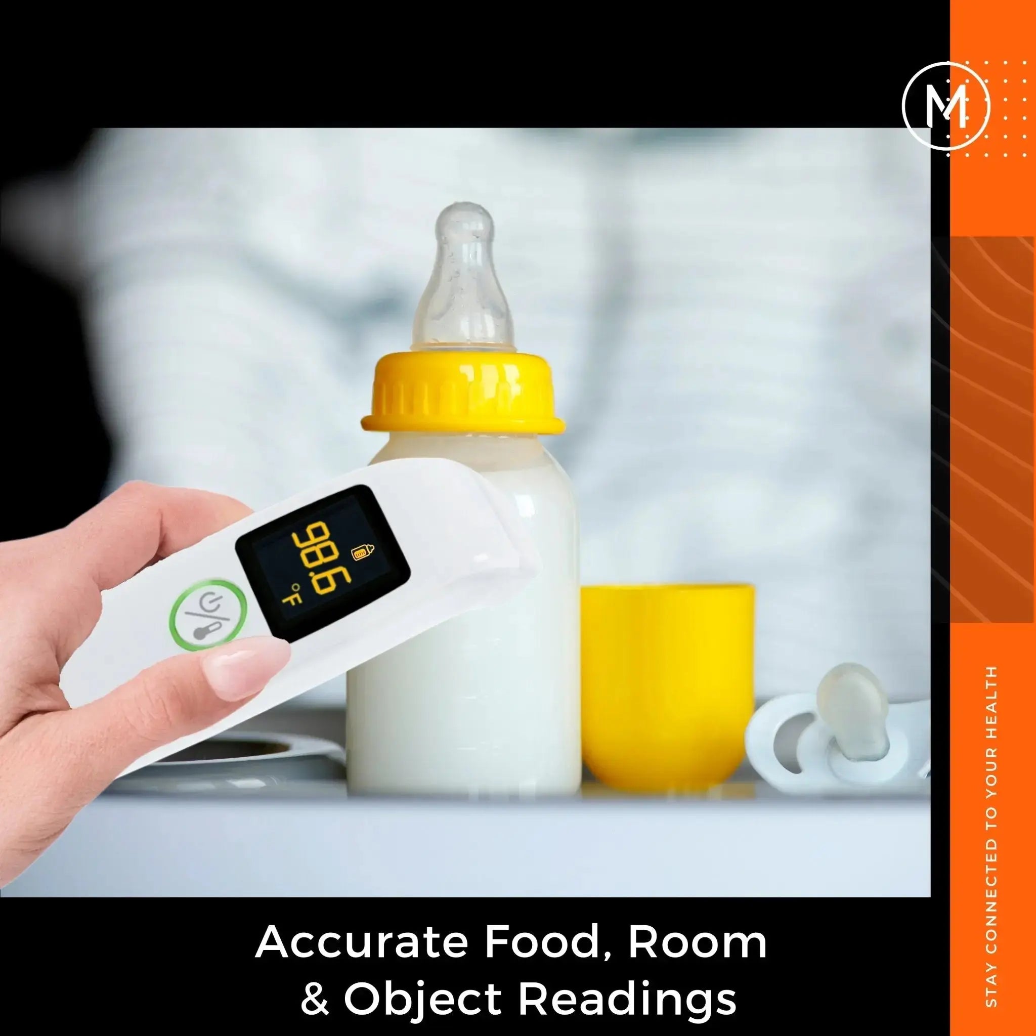 Thermometer for measuring body, room & milk temperature