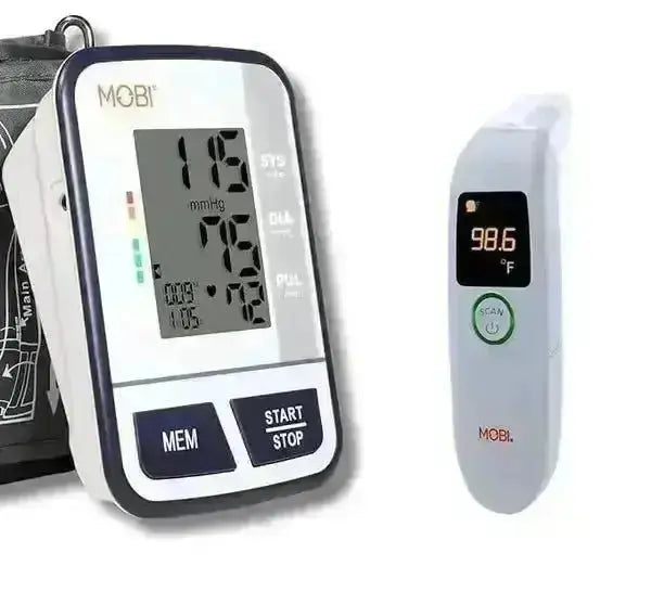 Blood Pressure Monitor and DualScan FeverTrack Thermometer Bundle