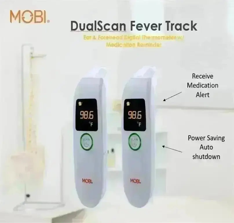Mobi DualScan Ear & Forehead FeverTrack Thermometer