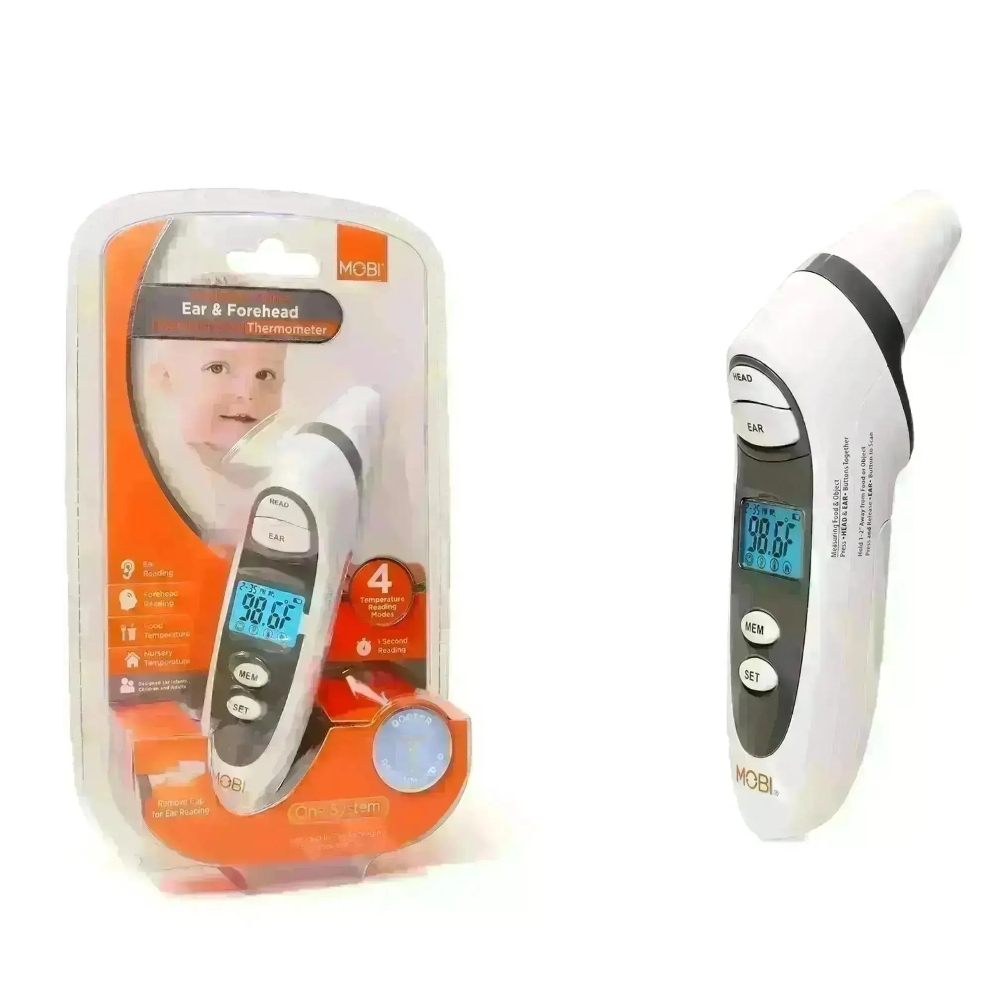 Mobi DualScan Prime Digital Forehead & Ear Thermometer - MOBI USA