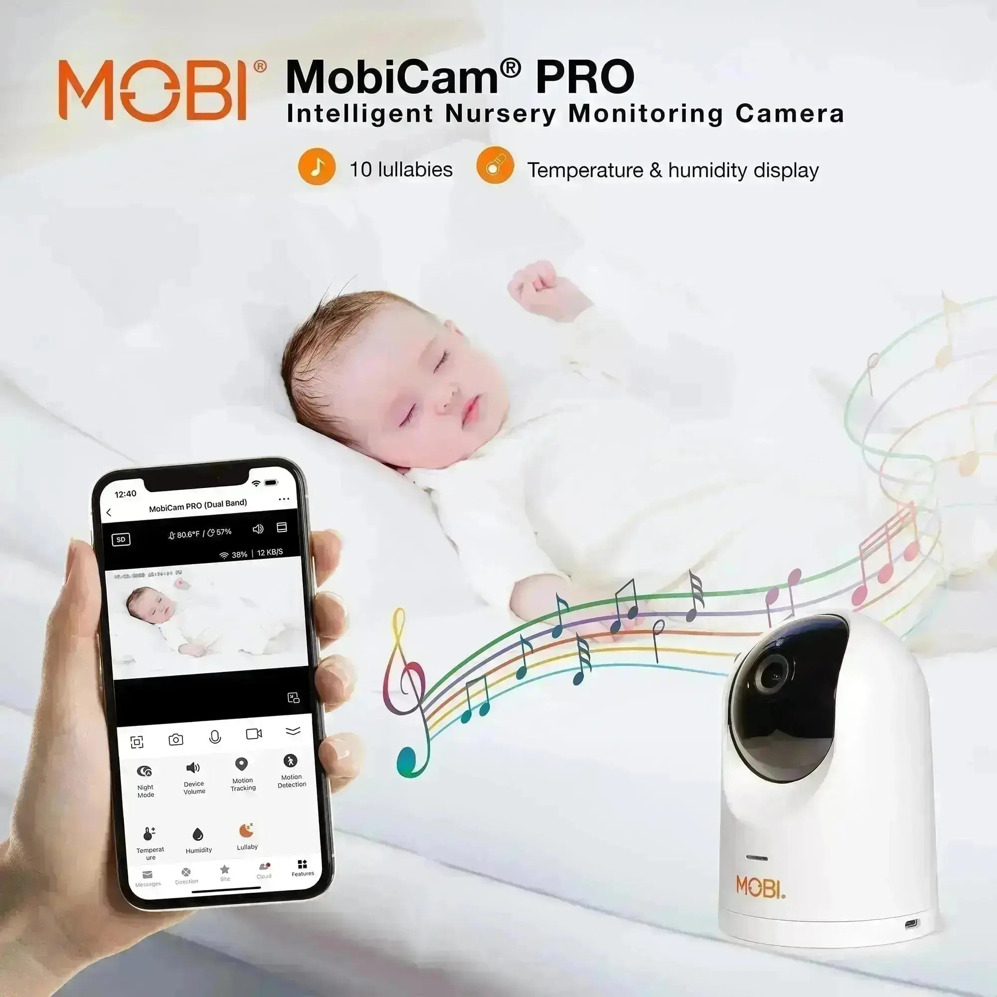 MobiCam PRO Intelligent Nursery Monitoring Camera