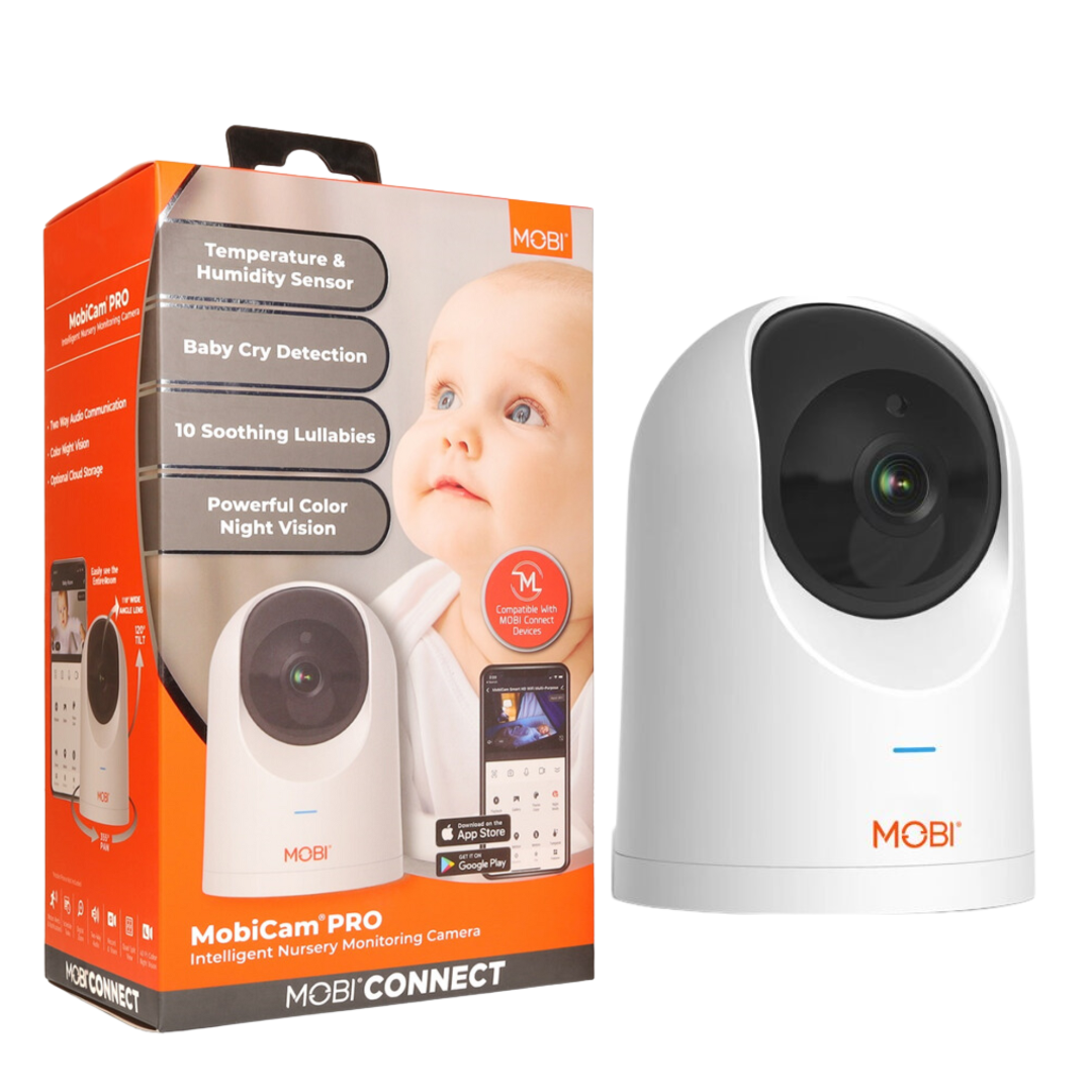 MobiCam PRO BabyIntelligent Home Monitoring Camera: Full HD, Pan & Tilt, Color Night Vision, Motion Tracking, Temp & Humidity Readings (1-Pack) (Copy)