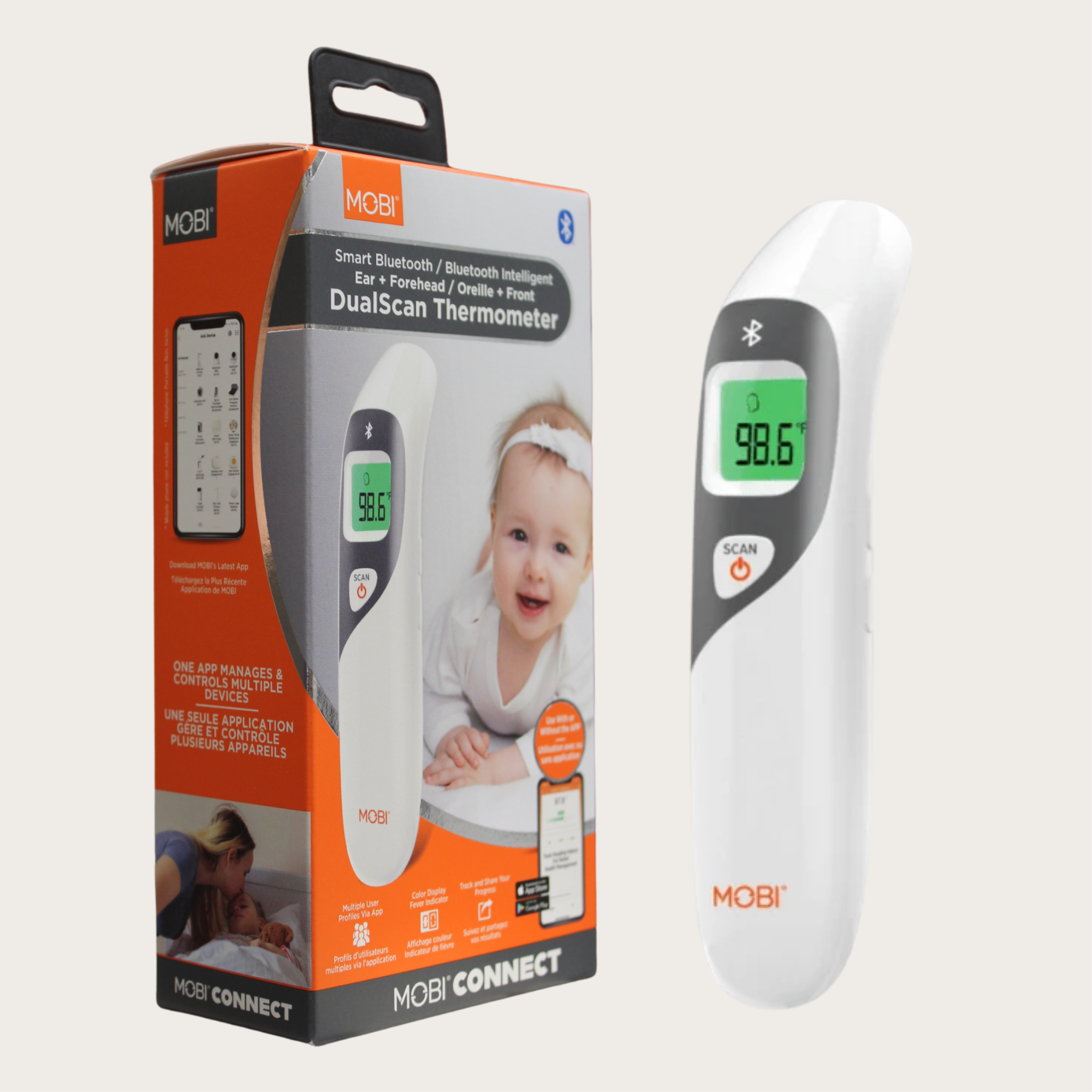 Smart DualScan Ear & Forehead Bluetooth Thermometer