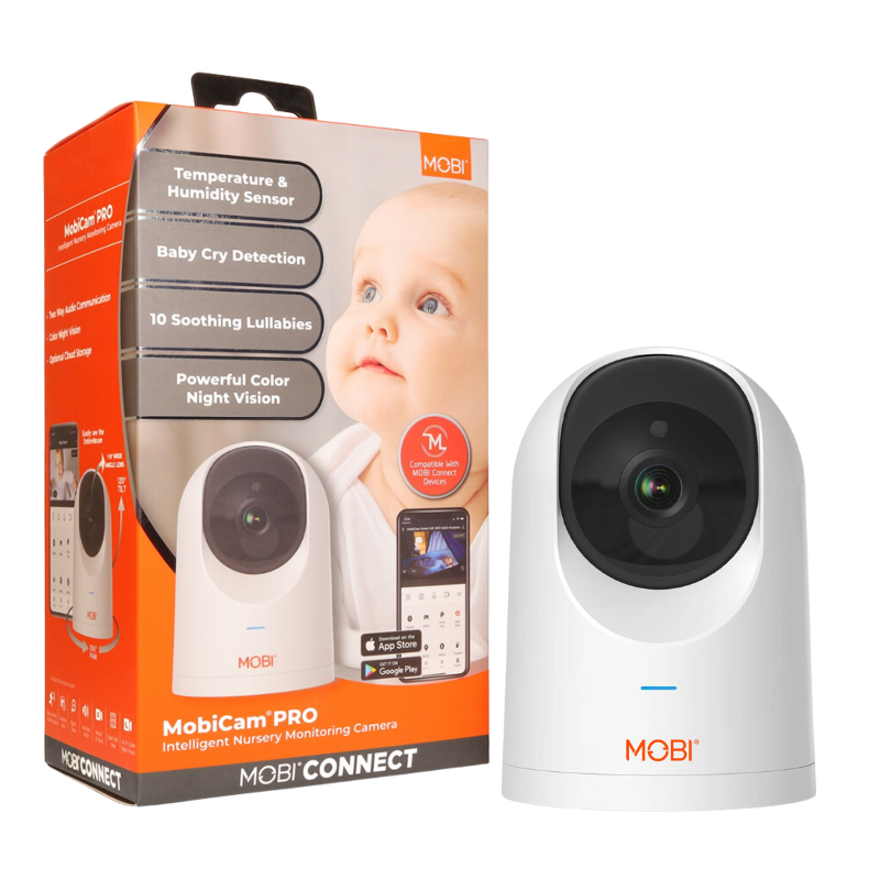 MobiCam PRO Intelligent Home Monitoring Camera: Full HD, Pan & Tilt, Color Night Vision, Motion Tracking, Temp & Humidity Readings (1-Pack)