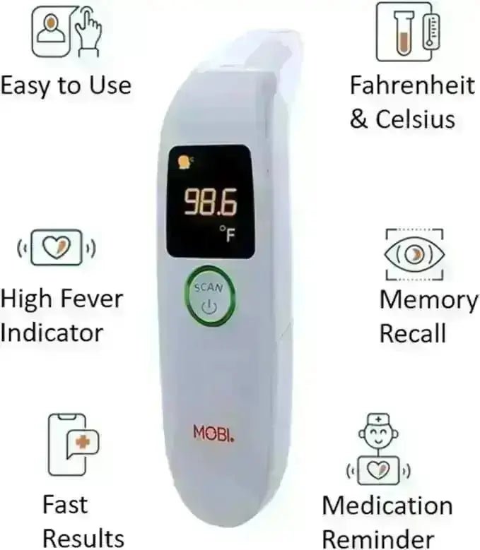 Blood Pressure Monitor and DualScan FeverTrack Thermometer Bundle - MOBI USA