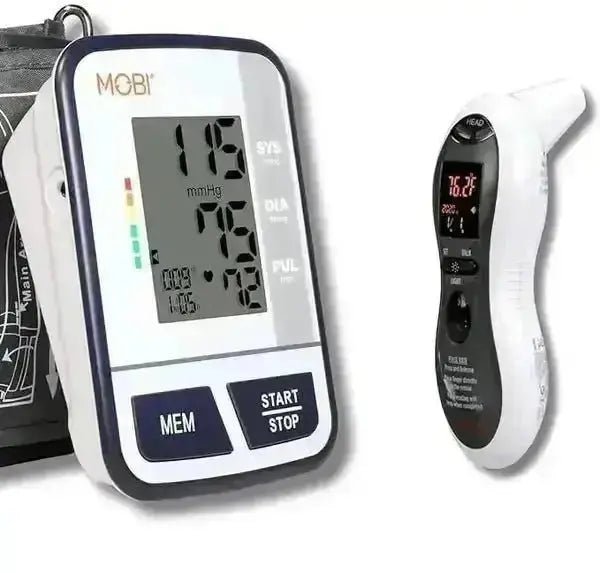 Blood Pressure Monitor and Ultra Pulse Thermometer Bundle - MOBI USA