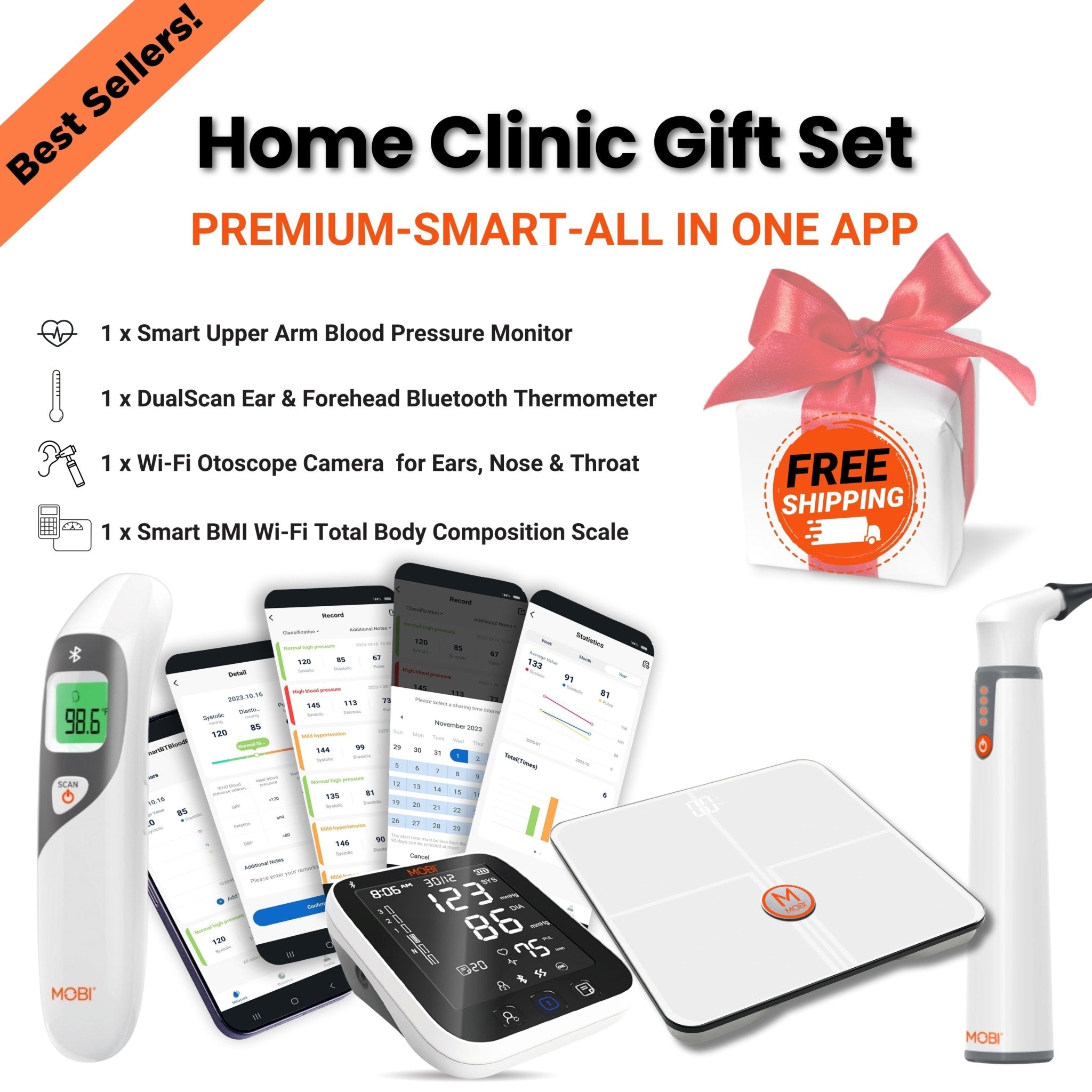 Holiday Home Clinic Gift Set - Premium - Smart - All in One App - MOBI USA