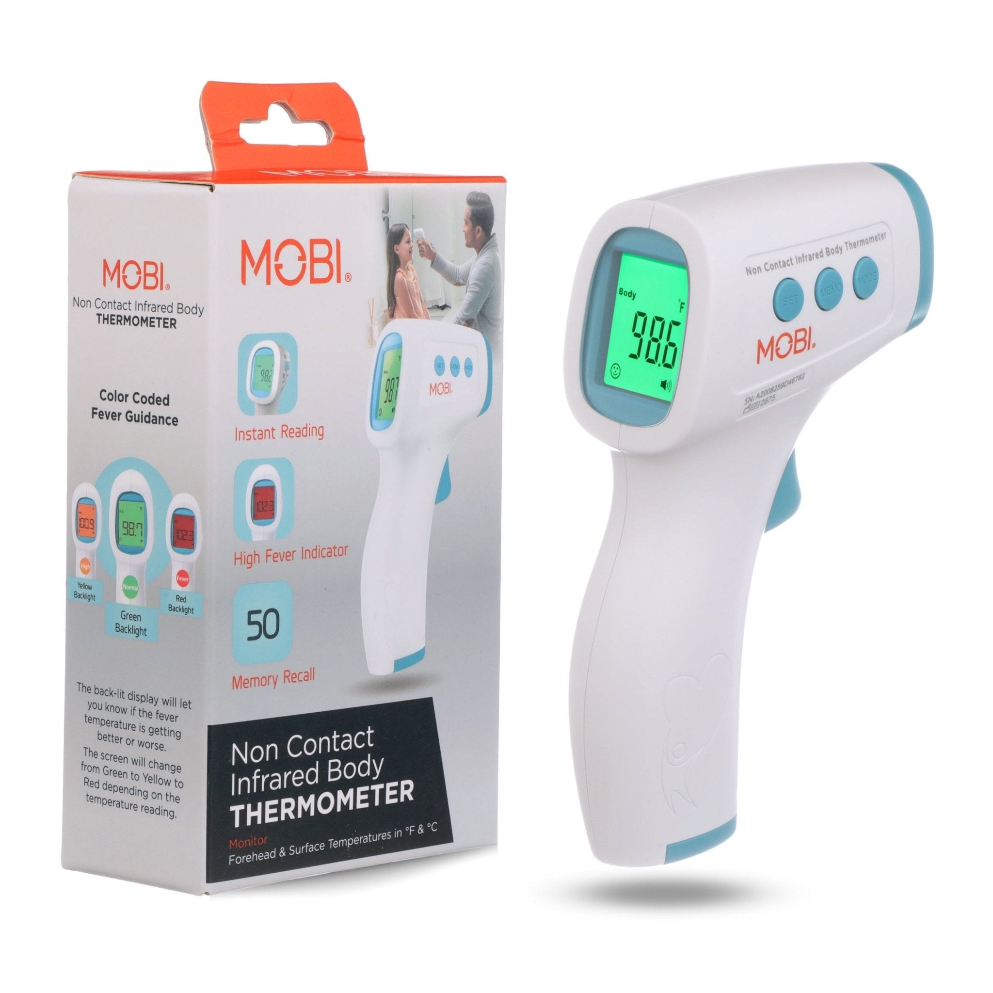 Master Case of 40 Digital Non - Contact Thermometer - MOBI USA