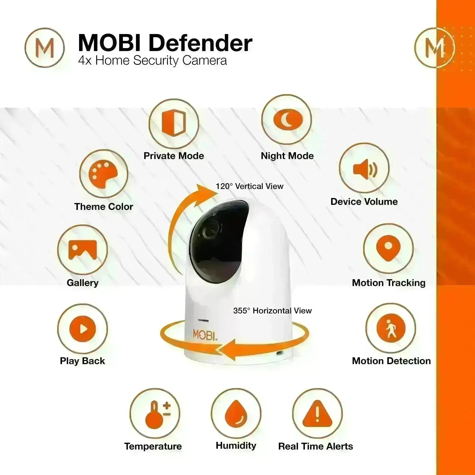 MOBI Defender - 4 Pack Smart Home Security Cameras - MOBI USA