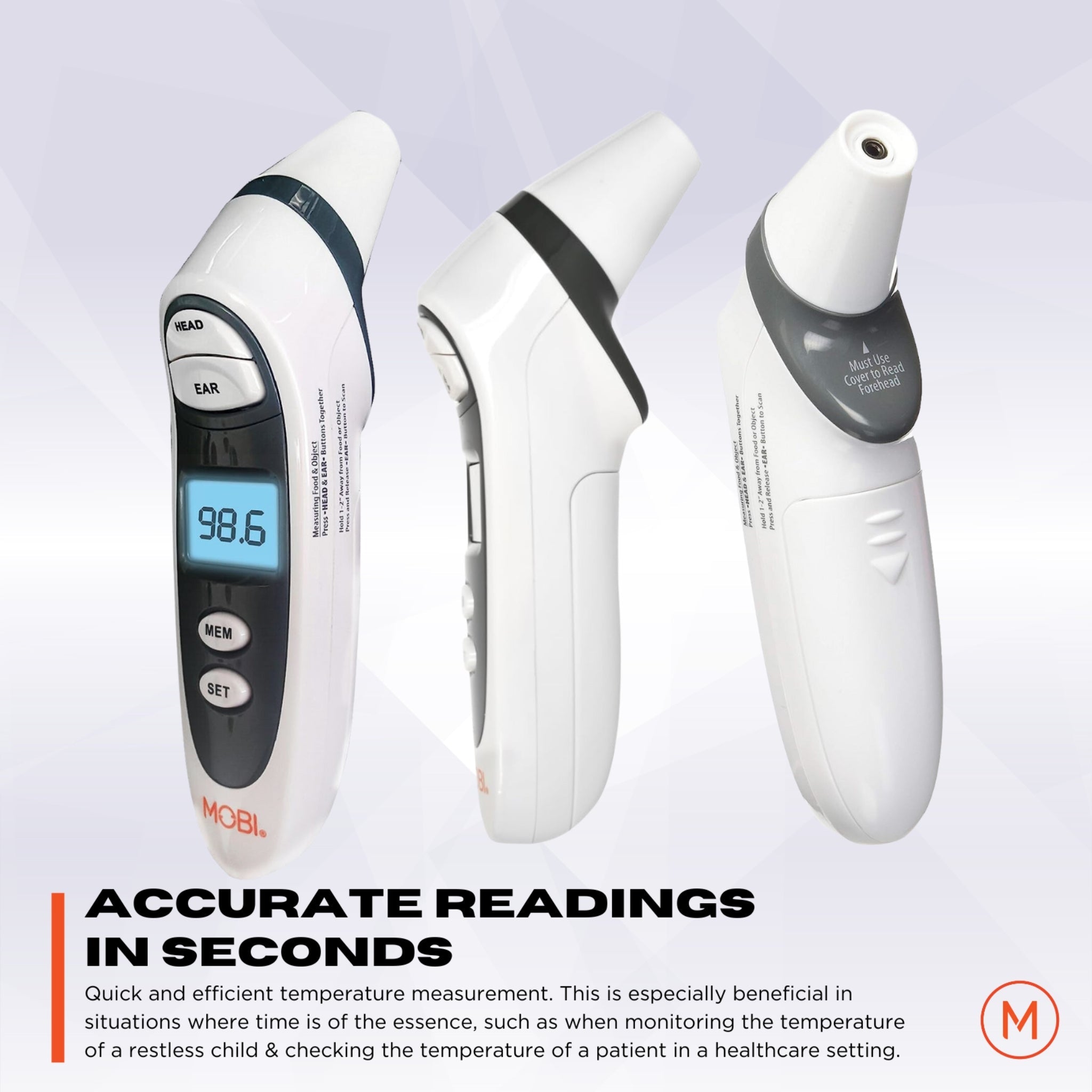 Mobi DualScan Prime Digital Forehead & Ear Thermometer - MOBI USA