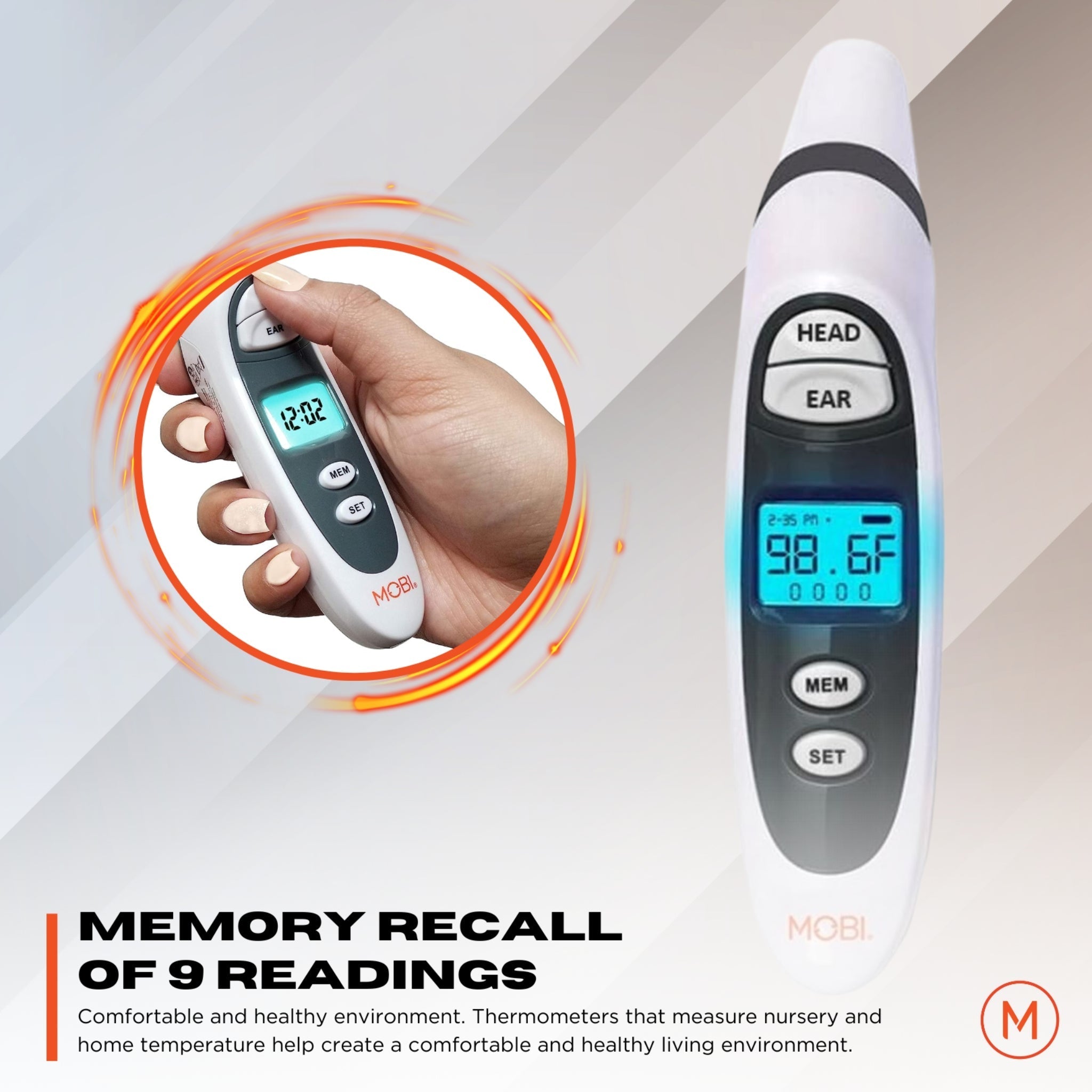 Mobi DualScan Prime Digital Forehead & Ear Thermometer - MOBI USA