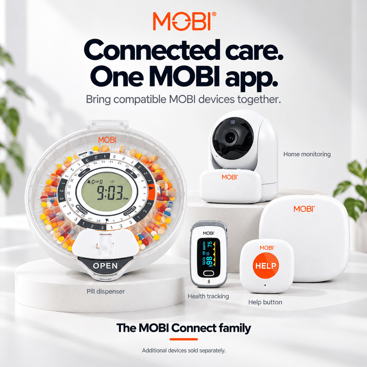MOBI Smart Dual Band Wi-Fi Pill/Medication Dispenser With 28 Day Capacity - MOBI USA