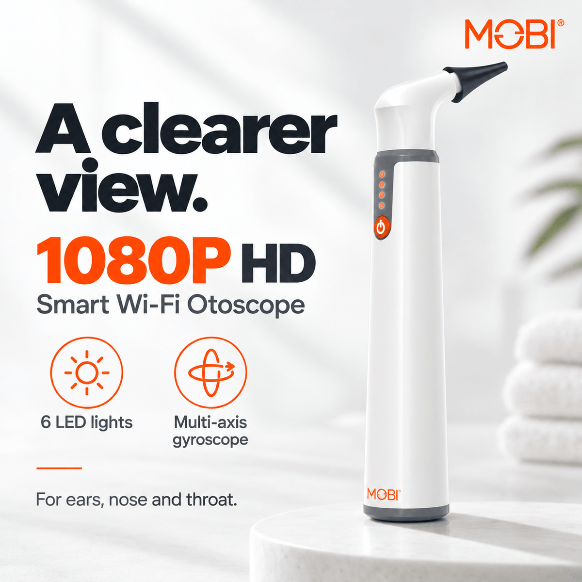 MOBI Smart EarCam Otoscope – 1080P HD with LED & Gyroscope - MOBI USA