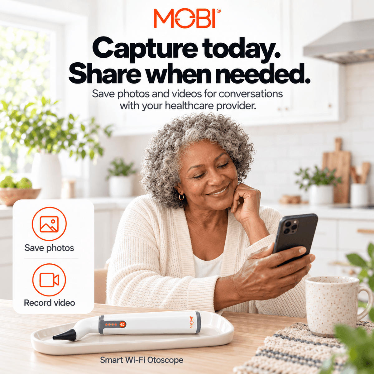 MOBI Smart EarCam Otoscope – 1080P HD with LED & Gyroscope - MOBI USA