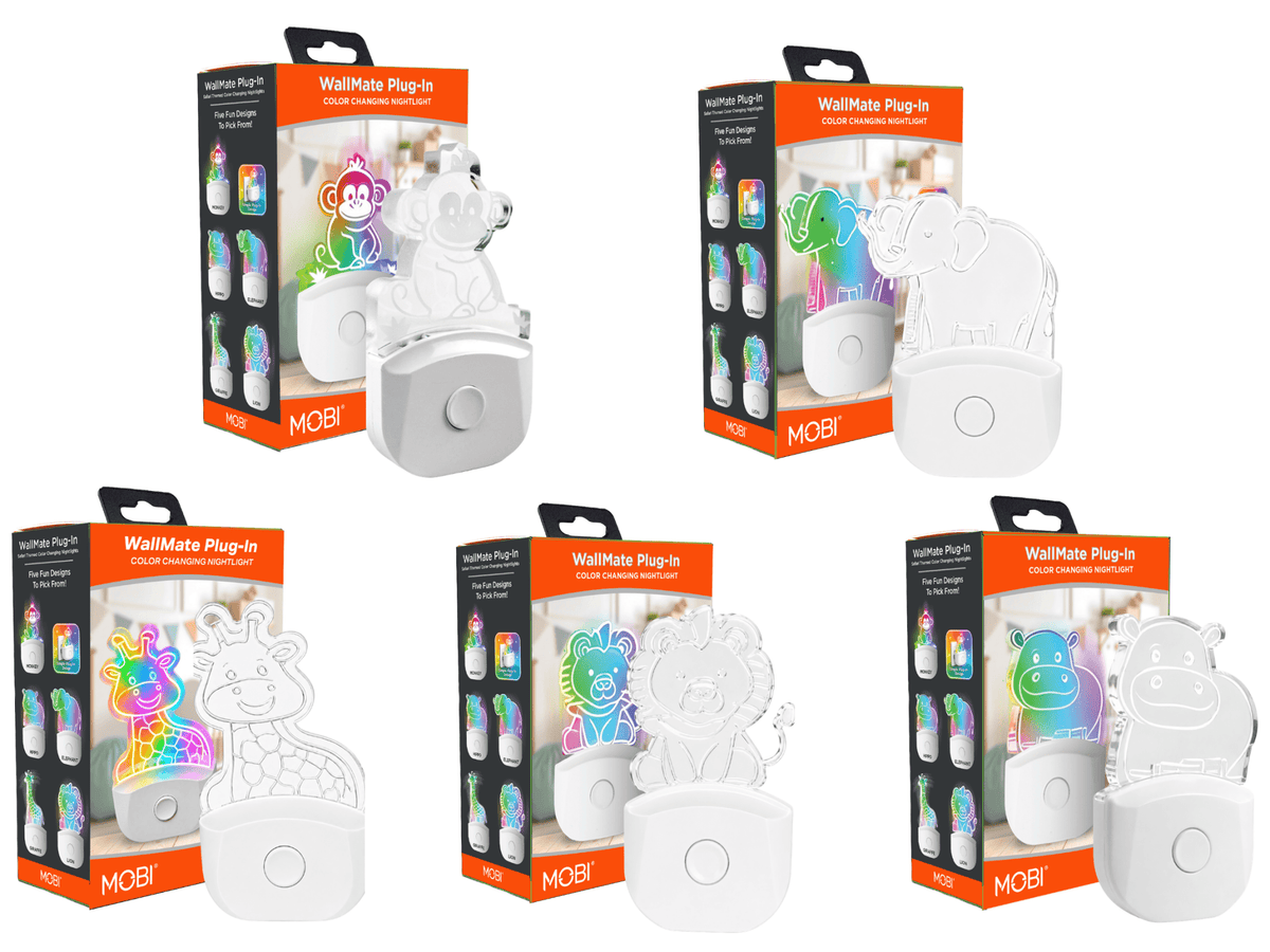 MOBI WallMate Plug-In Nightlight Safari Themed - MOBI USA