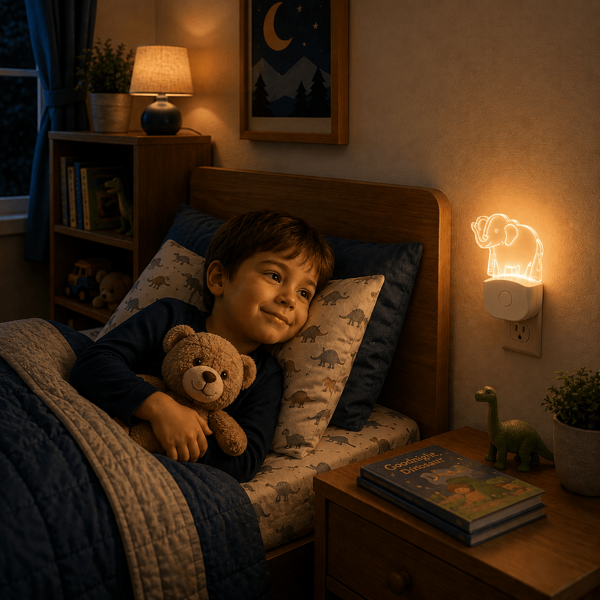 MOBI WallMate Plug-In Nightlight Safari Themed - MOBI USA