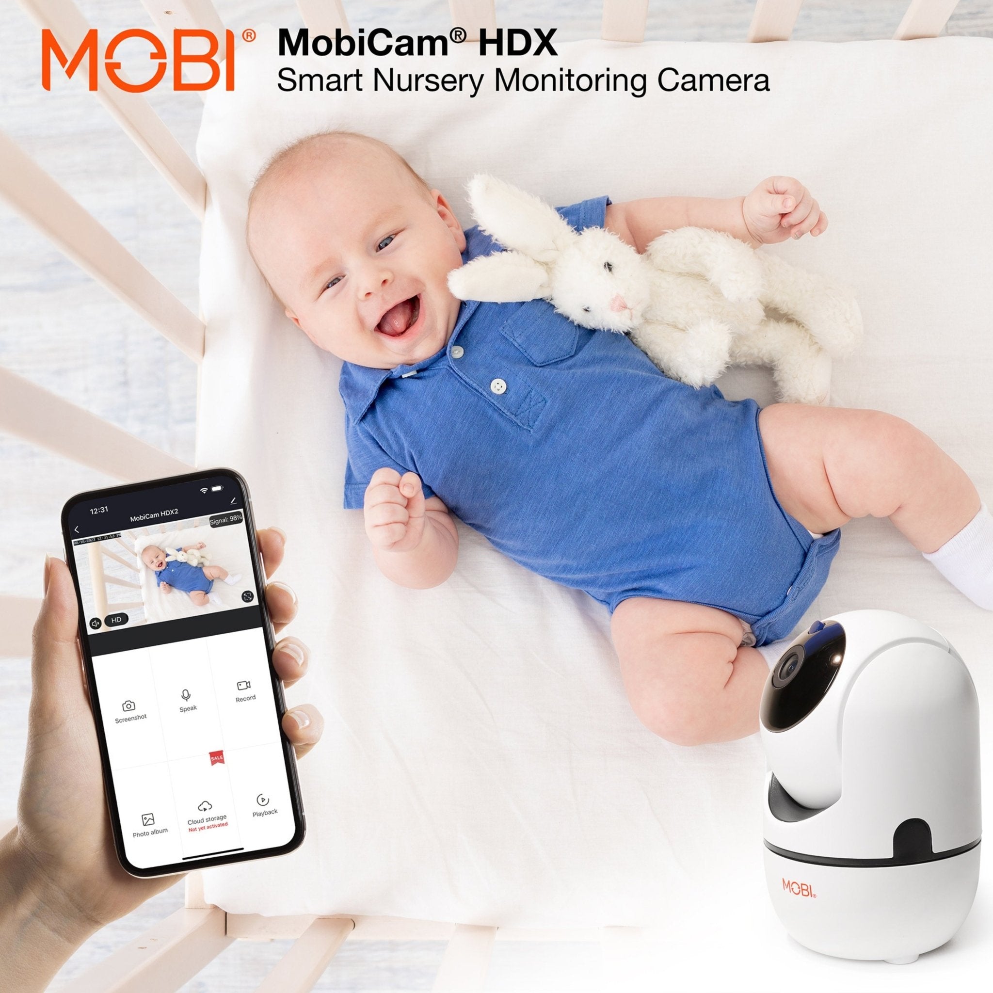 MobiCam HDX Wi - Fi Pan & Tilt Smart Nursery, Elderly & Home Monitoring Camera (Free shipping) - MOBI USA