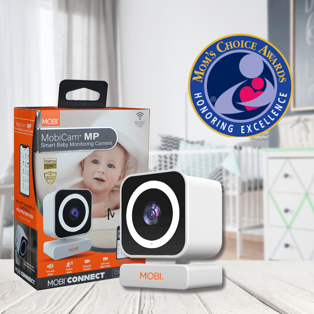 MobiCam MP Smart Baby & Home Monitor Camera, MobiCam MP Pet Camera, AI Motion Detection, 3 Megapixel, 2 - Way Audio, Night Vision, Dual - Band Wi - Fi (2.4/5GHz), BLE Connectivity, Fast 30 - Second Setup - MOBI USA