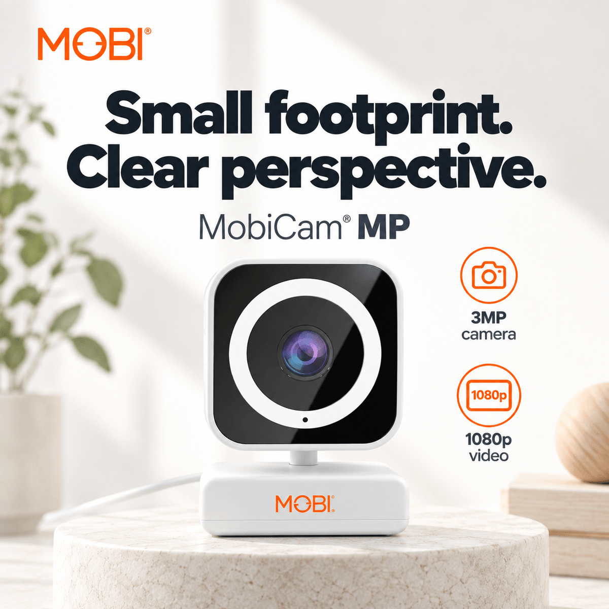 MobiCam MP Smart Nursery & Home Camera – 3MP 1080p, Dual Band Wi‑Fi, Night Vision - MOBI USA