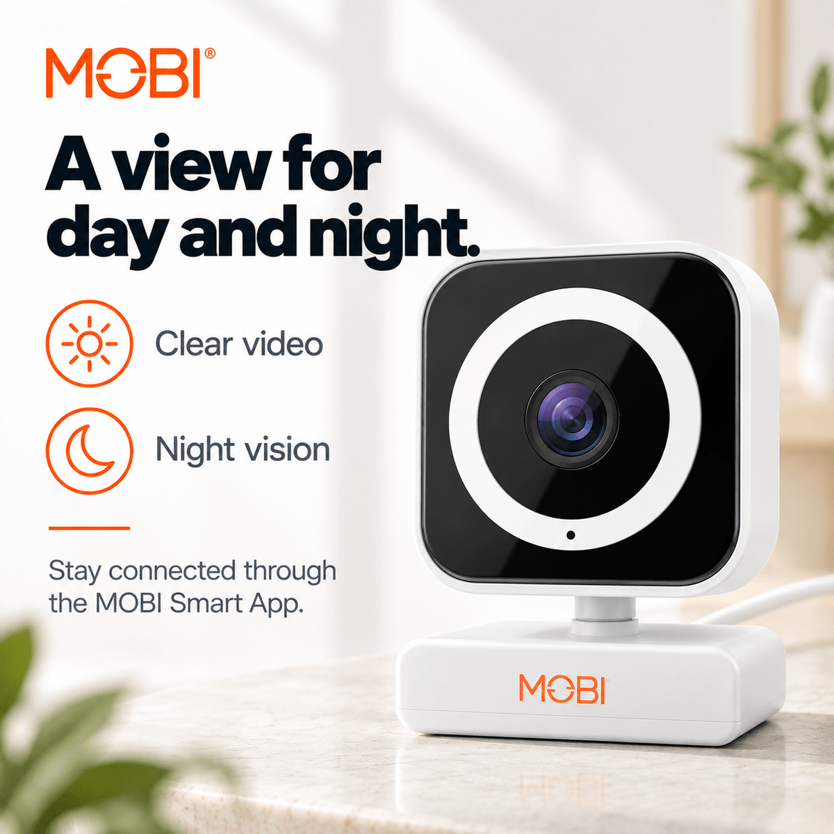 MobiCam MP Smart Nursery & Home Camera – 3MP 1080p, Dual Band Wi‑Fi, Night Vision - MOBI USA