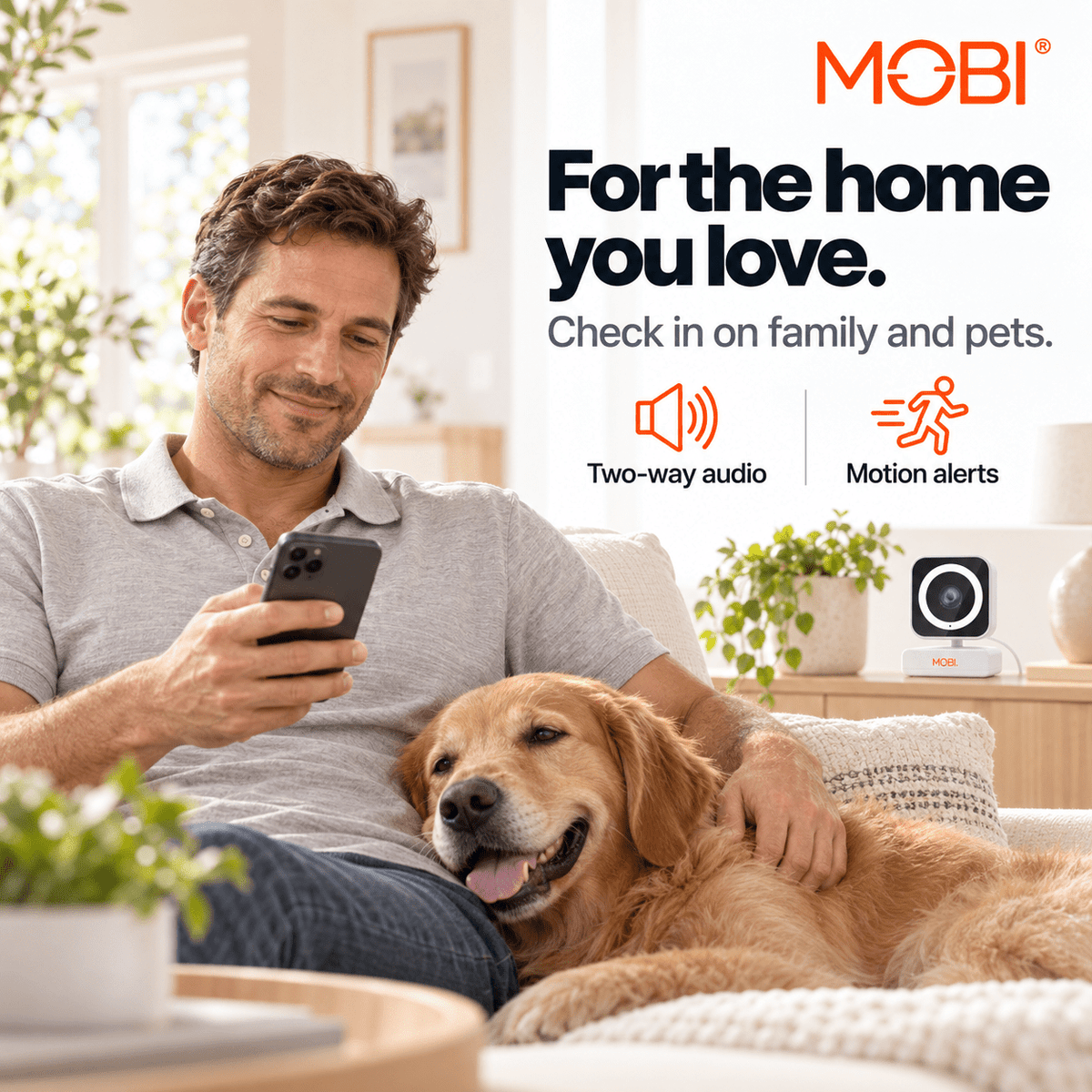 MobiCam MP Smart Nursery & Home Camera – 3MP 1080p, Dual Band Wi‑Fi, Night Vision - MOBI USA