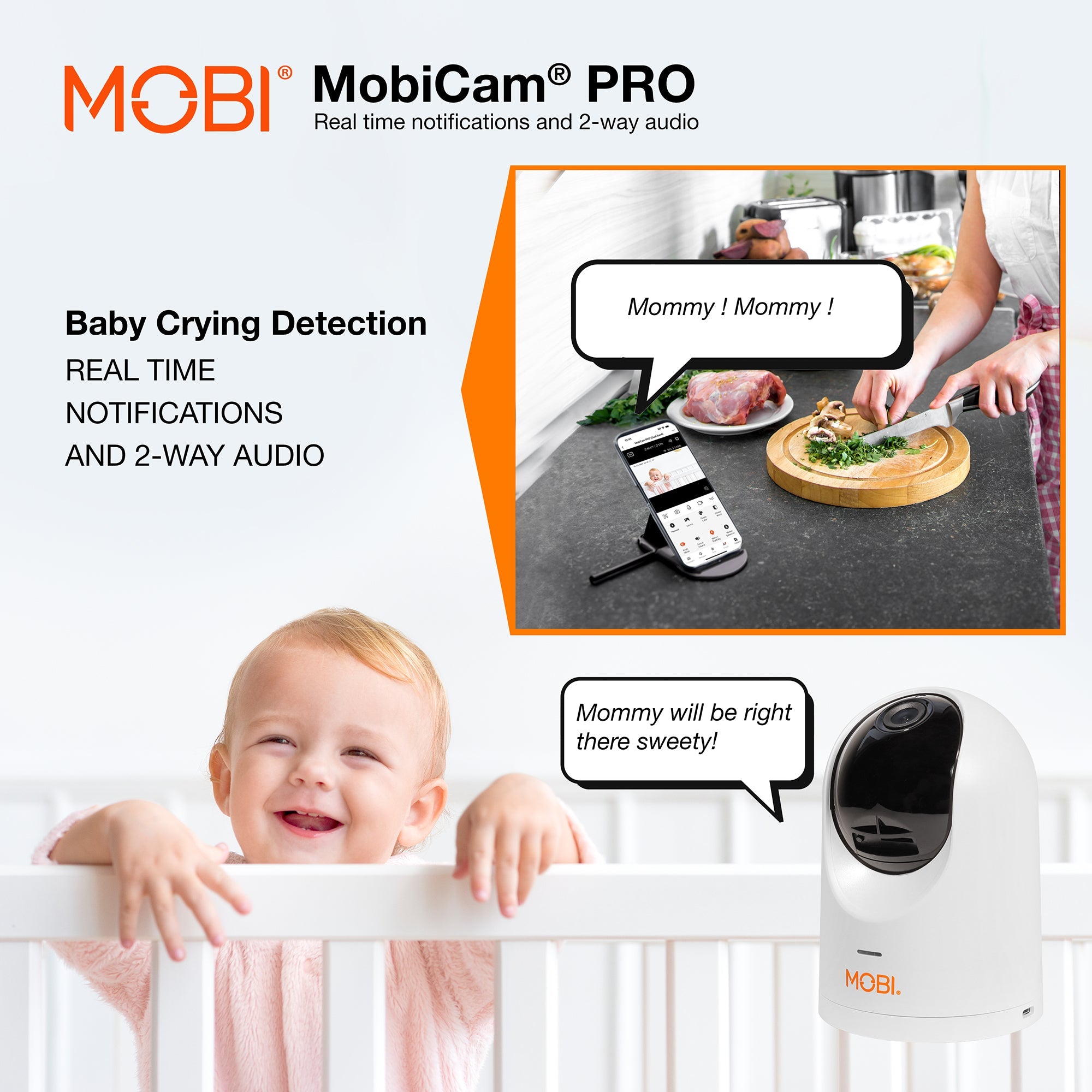 MobiCam PRO Intelligent Nursery Monitoring Camera - MOBI USA