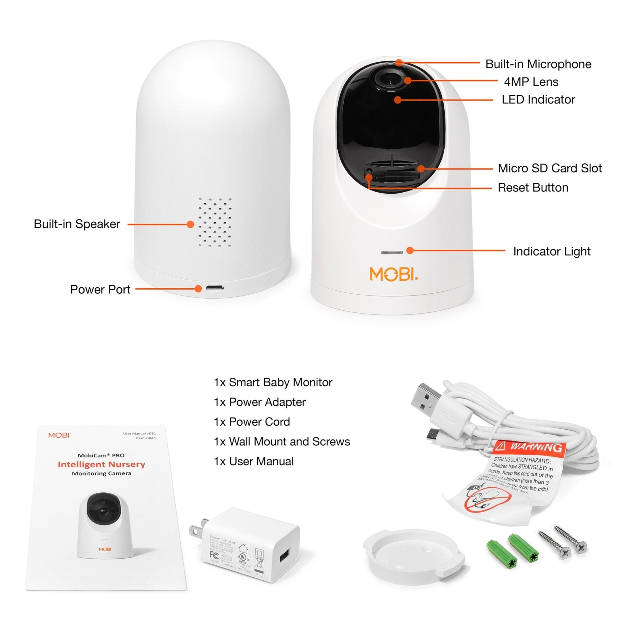 MobiCam PRO Intelligent Nursery Monitoring Camera - MOBI USA