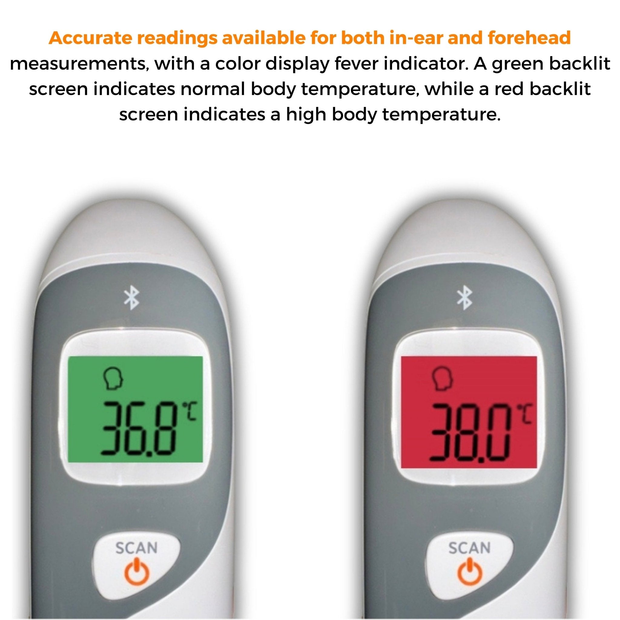 Smart DualScan Ear & Forehead Bluetooth Thermometer - MOBI USA