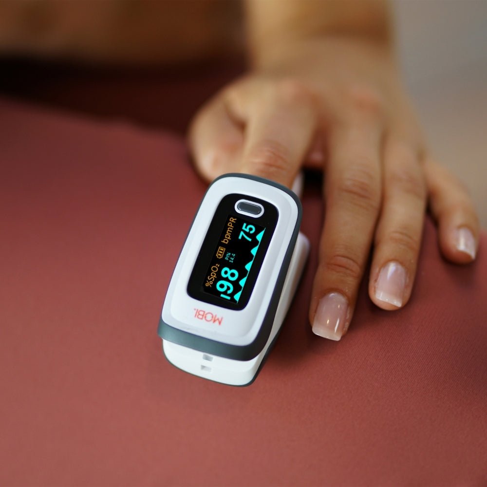 Smart Fingertip Bluetooth Pulse Oximeter With Pulse Rate Readings - MOBI USA