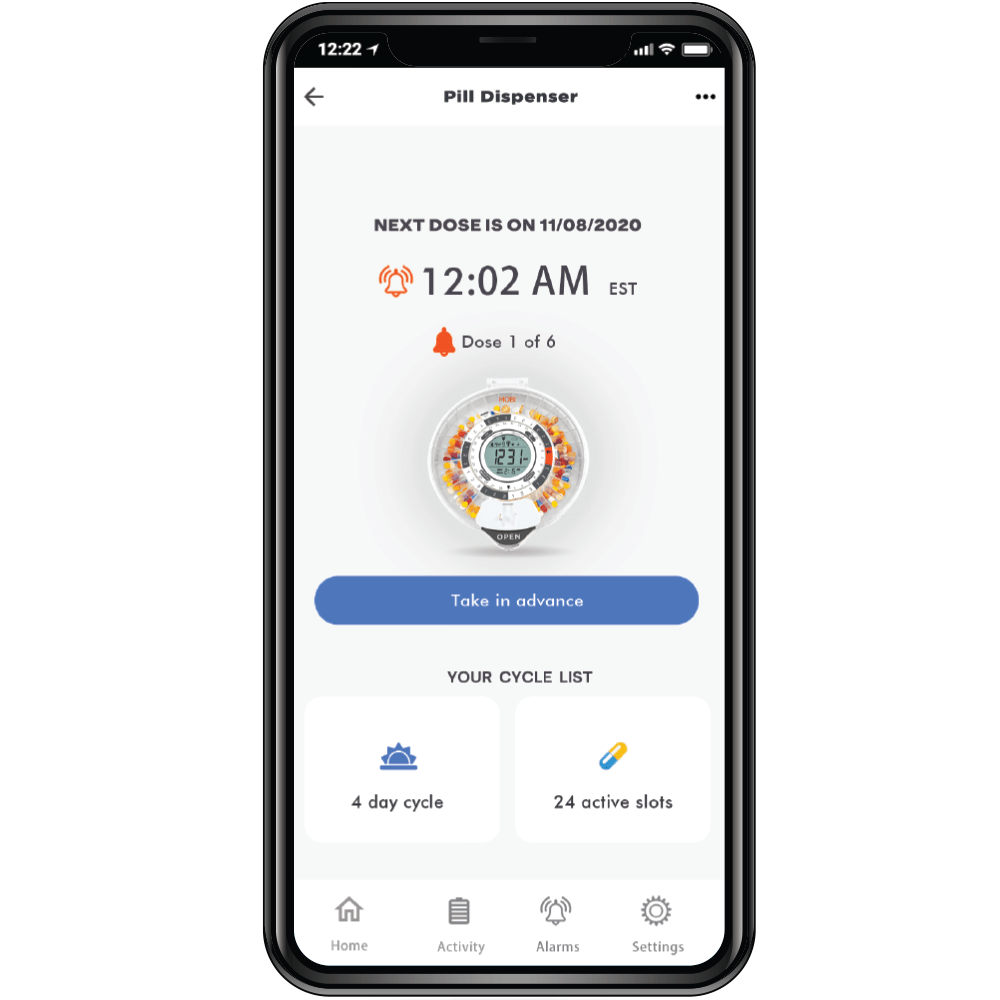 Smart Pill/Medication Dispenser With 28 Day Capacity - MOBI USA